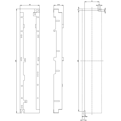 DIN rail adapter for mechanical fixing of circuit breakercontactor