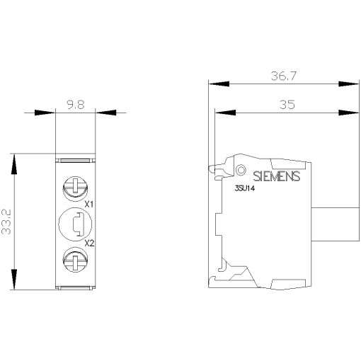 LED module with integrated LED 624 V ACDC yellow