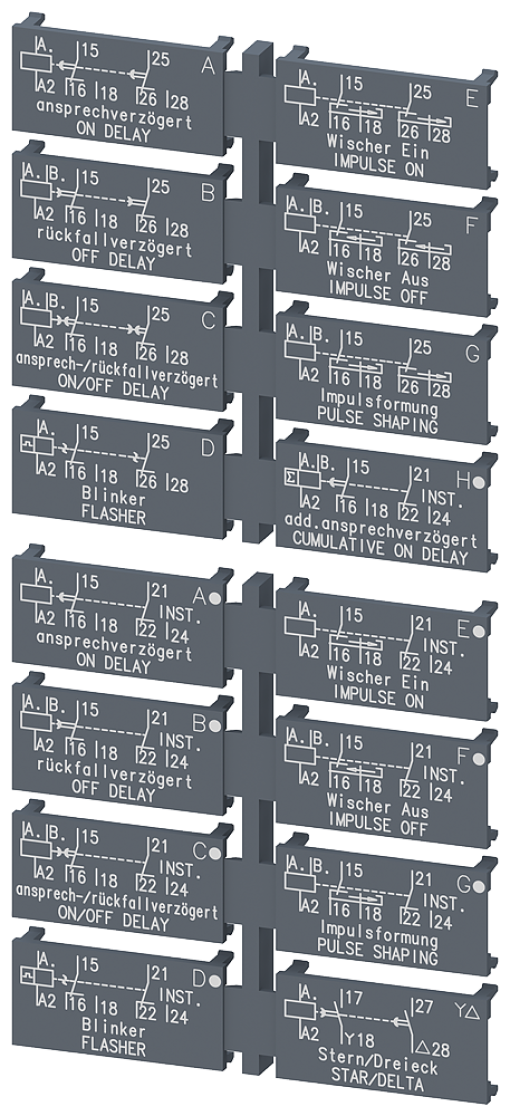 Label set for multifunction device 2 CO label set 1 unit with 16 functions
