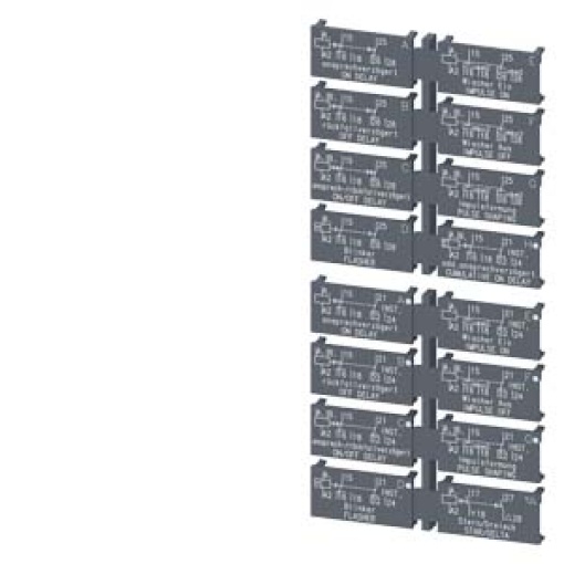 Label set for multifunction device 2 CO label set 1 unit with 16 functions