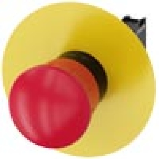 Emergency stop mushroom pushbutton 22 mm round plastic red 1 NC