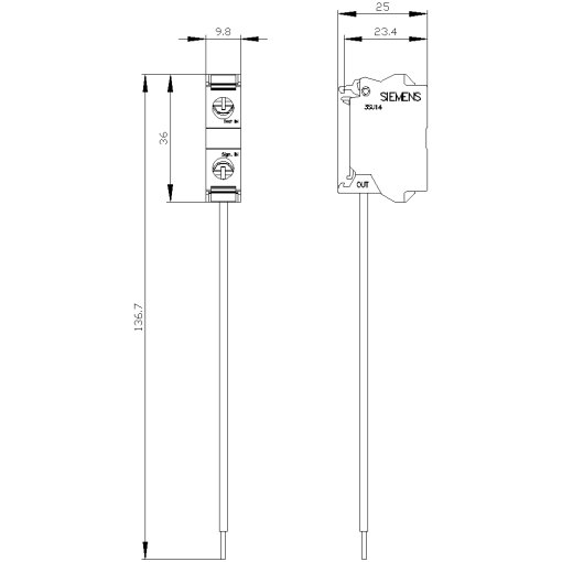 LED test module 12240 V ACDC screw terminal for front plate mounting