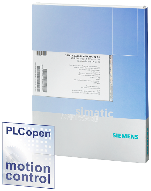 SIMATIC S7 Easy Motion Control V21 Single License for STEP 7 V5x Incl soft