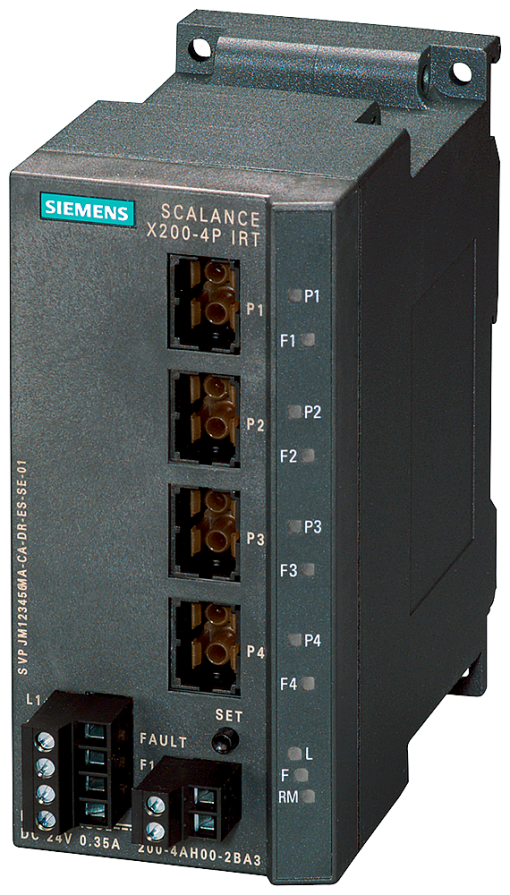 SCALANCE X2004P IRT managed Layer 2 switch 4x POF SC RJ