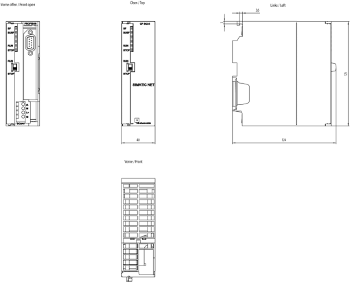 Communications processor CP 3425 connection SIMATIC S7300 to PROFIBUS DP