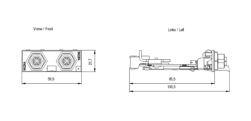 Media module MM9922M12 2x 1000 Mbps M12 CC