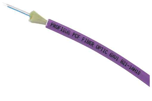 PB PCF Fiber Optic Cable PVC outer sheath 4 PCF Simplex plugs IP20 300 m