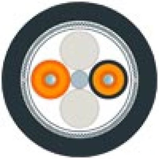 FO ground cable 501251400 OM 2 multimode 2x 2 ST antirodent 100 m