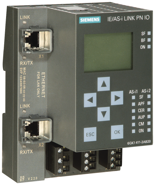 IEASi Link PN IO gateway PROFINETASi acc to ASi specification V30