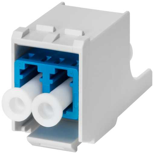 FO LC coupling for use in the 19 module frame or IE FC RJ45 keystone housing