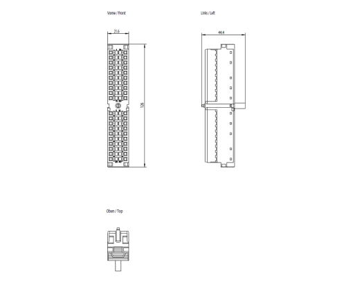 SIMATIC S7300 Front connector 40pin springloaded terminal