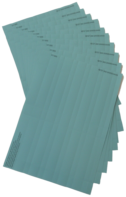 SIMATIC S7300 Labeling sheets Yellow For 32channel modules PU 10