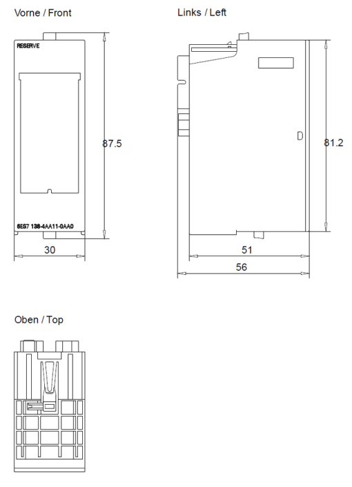 SIMATIC ET 200S Reserve module 30 mm