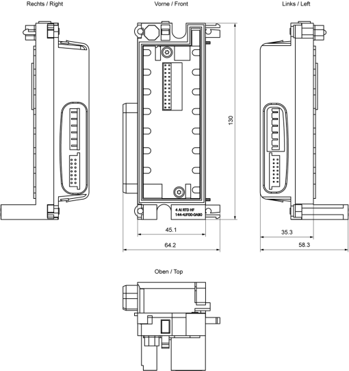 SIMATIC ET 200pro 4AI RTD HF
