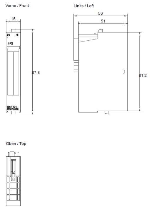 SIMATIC ET 200S 2AI U HS 15 bit