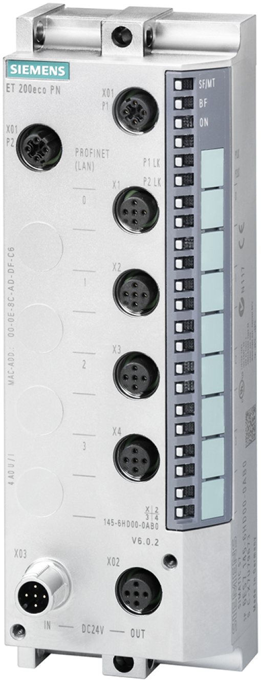 SIMATIC ET 200eco PN 4AQ UI 4x M12