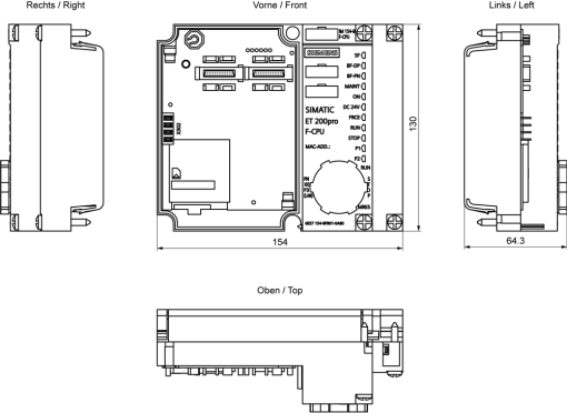 SIMATIC ET 200pro IM 1548F PNDP CPU