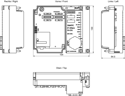 SIMATIC ET 200pro IM 1548FX PNDP CPU