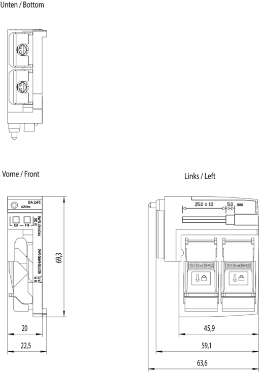 SIMATIC ET 200SP BA 2x FC from FS04