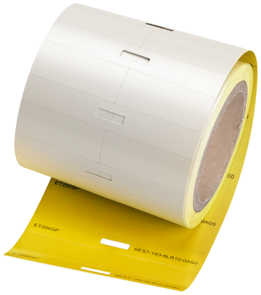 SIMATIC ET 200SP Labeling strips foil Yellow Role of 500 strips