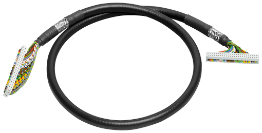 Round cable 50pin assembled shielded 50pin 1 m