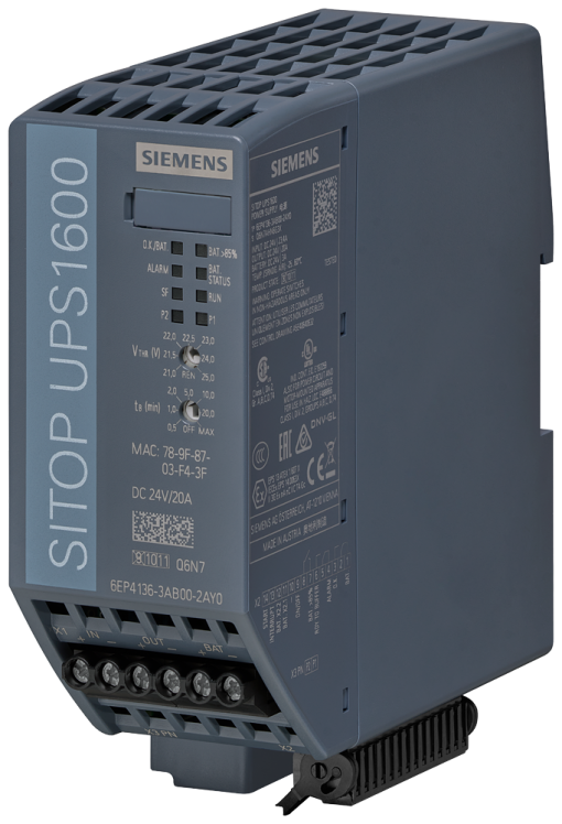 Uninterruptible power supply SITOP UPS1600 24 V DC20 A with IEPN