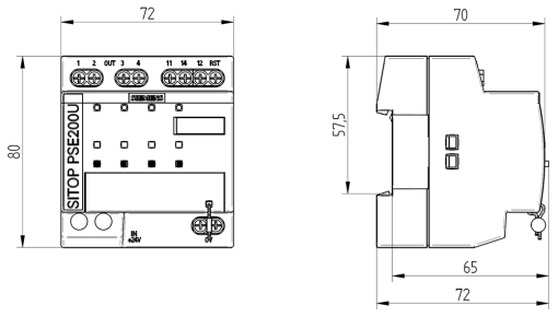 SITOP PSE200U selectivity module 24 V DC4 x 053A w common signaling contact