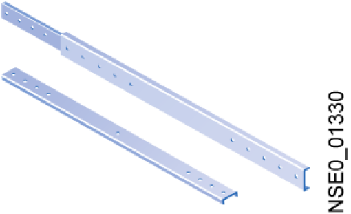 Telescopic rails D300 consisting of 2 units