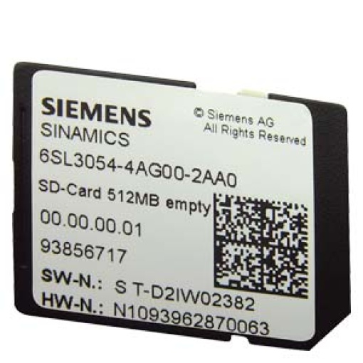 spare part SINAMICS G120 SD card 512 MB including licensing Certificat