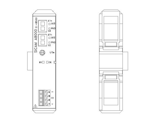 SICAM A8000 CI8533 is an Ethernet expansion module with two fibreoptic inte