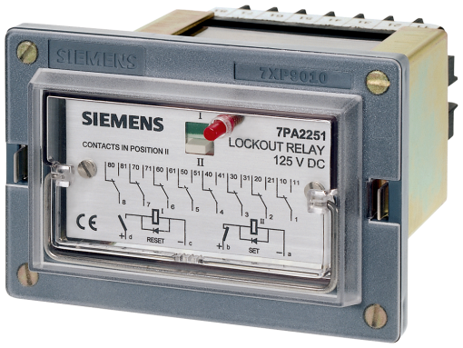 FAST LOCKOUT RELAY 8 CHANGE OVER CONTACTS OPERATING TIME 10MS AUXILIARY VOLT
