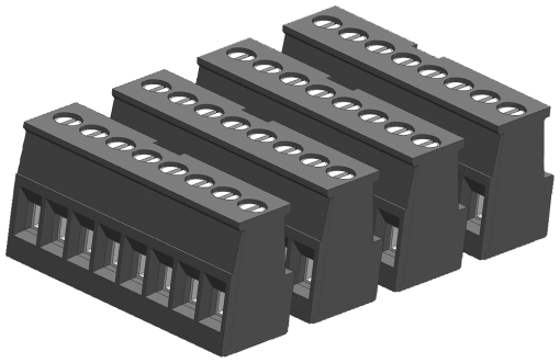 SIMATIC S71200 Tinplated joint block 8 pins keyed right pushin PU 4