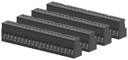 SIMATIC S71200 Tinplated joint block 20 pins keyed right pushin PU 4