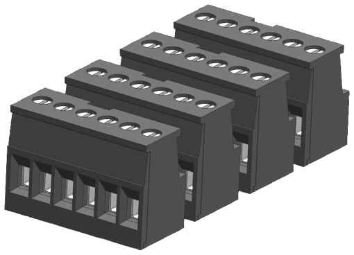 SIMATIC S71200 Goldplated joint block 6 pins pushin For analog CPUs PU 4