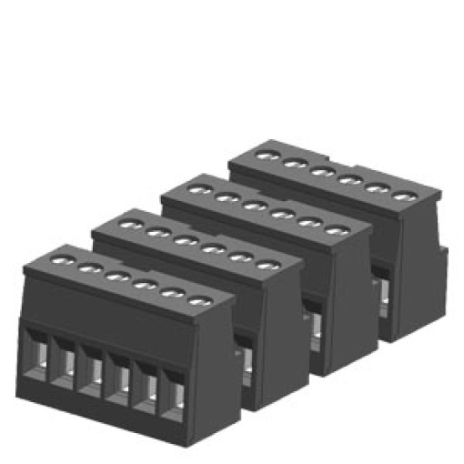 SIMATIC S71200 Goldplated joint block 6 pins pushin For analog CPUs PU 4