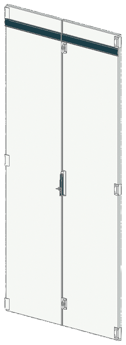 SIVACON S4 double door IP40 rotary handle for profile cylinder W 1000 mm