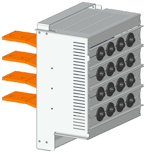 SIVACON S4 cable connection rear switch 3VL6 up to 800 A 34pole H 400 mm