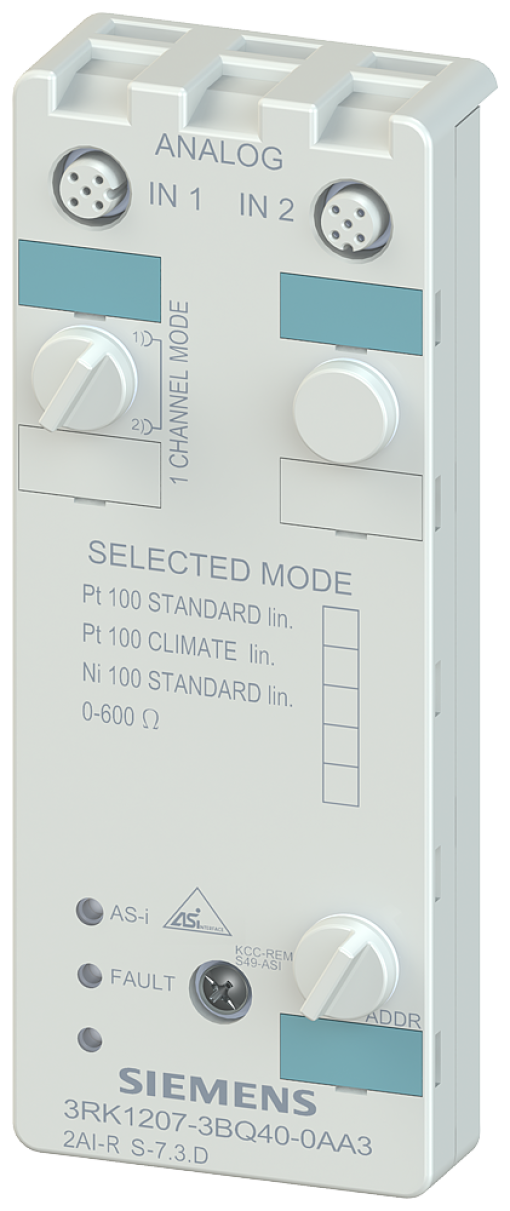 ASI compact module IP67 analog number format S7 2x input M12 Pt100 LIN