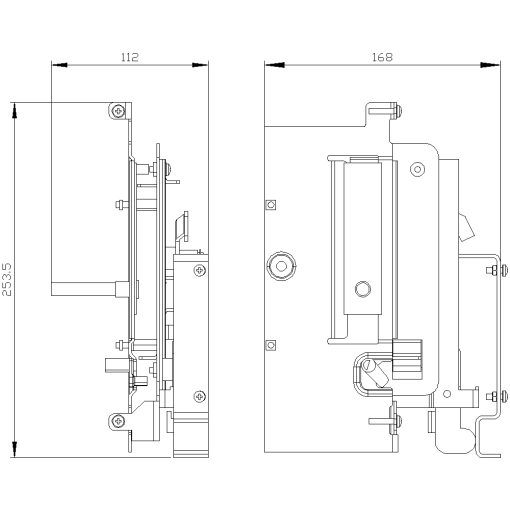 Locking mechanism to prevent opening of the control cabinet door in ON positi