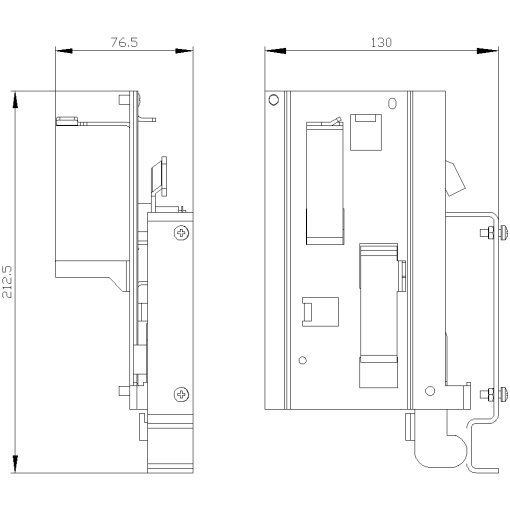 Locking mechanism to prevent opening of the control cabinet door in ON positi