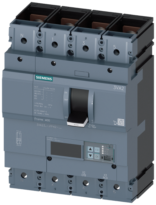 circuit breaker 3VA2 IEC frame 400 breaking capacity class H Icu85kA  415V 