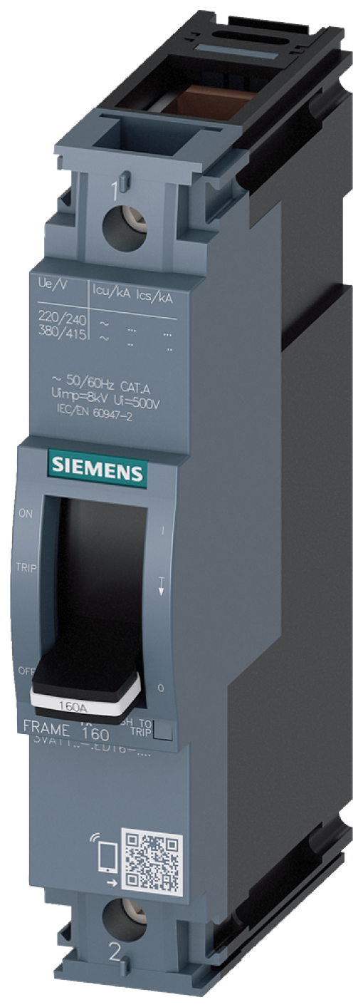 Circuit breaker 3VA1 IEC frame 160 breaking capacity class S Icu36kA  240V