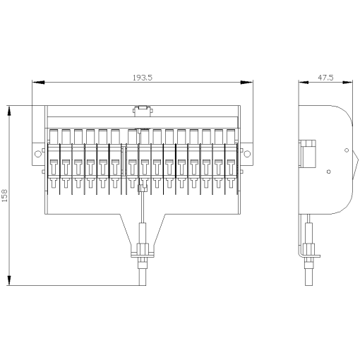 Auxiliary switch external AUX 15 W standard contact 400 V AC CO contacts ac