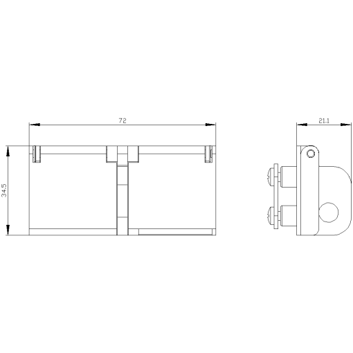 Locking device OFF position for padlocks 1 x D7 mm