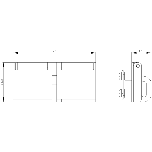 Locking device OFF position for padlocks 3 x D4 mm
