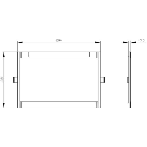Door sealing frame IP30 MCCB version with front mounted rotary operator
