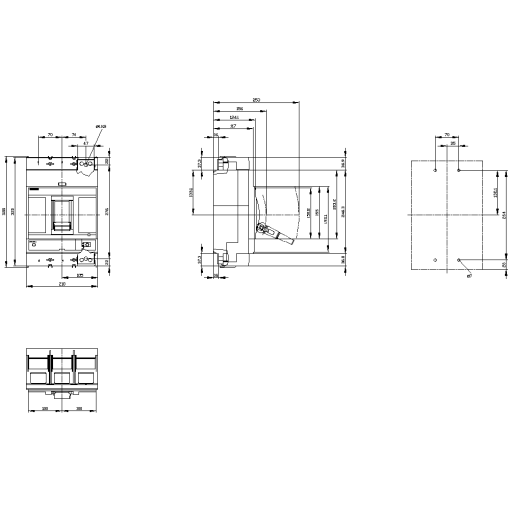 Circuit breaker 3VA1 IEC frame 1000 breaking capacity class C Icu110kA  415V