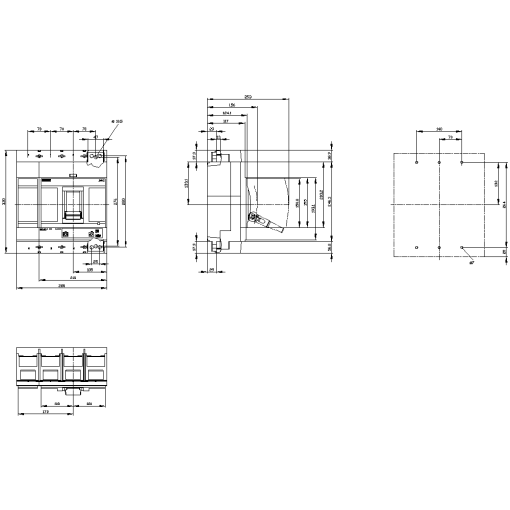 circuit breaker 3VA2 IEC frame 1000 breaking capacity class C Icu110kA  415