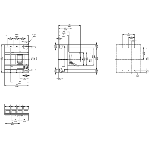 circuit breaker 3VA2 IEC frame 1000 breaking capacity class M Icu55kA  415V