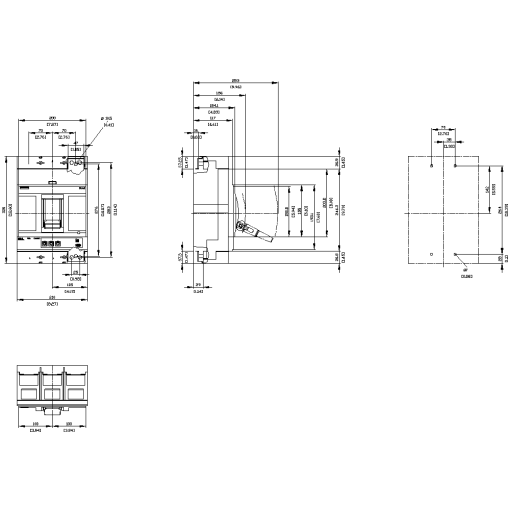 circuit breaker 3VA2 IEC frame 1000 breaking capacity class H Icu85kA  415V